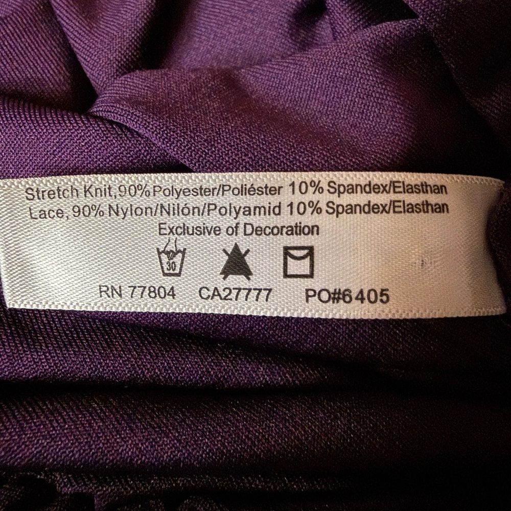 “Prom” Dreamgirl Deep Purple Mini Dress - Picture 5 of 5